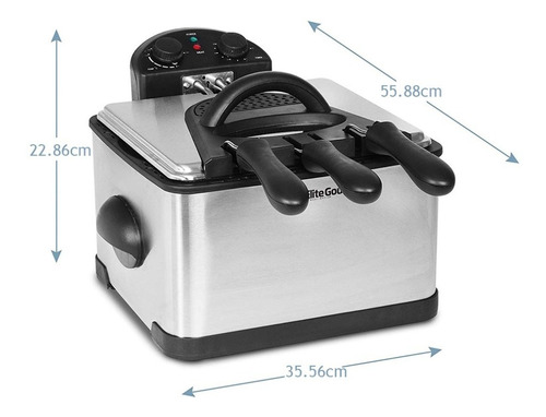 Imagen 4 de 5 de Freidora De Aceite Premium 3.8 Litros Elite Gourmet