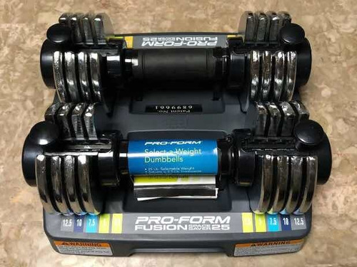Set 2 Mancuernas Ajustables Proform Space Saver Fitness 25lb
