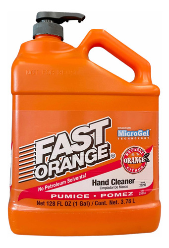 Limpiador Desengrasante De Manos Fast Orange Gel Cítrico Pro