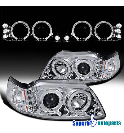 Fits 1999-2004 Ford Mustang Halo Projector Headlights Le Zzj