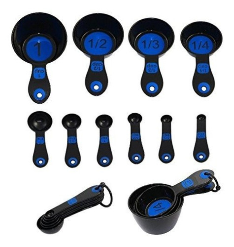 Juego De 10 Piezas Cucharas Medidoras Y Tazas Medidoras Blan