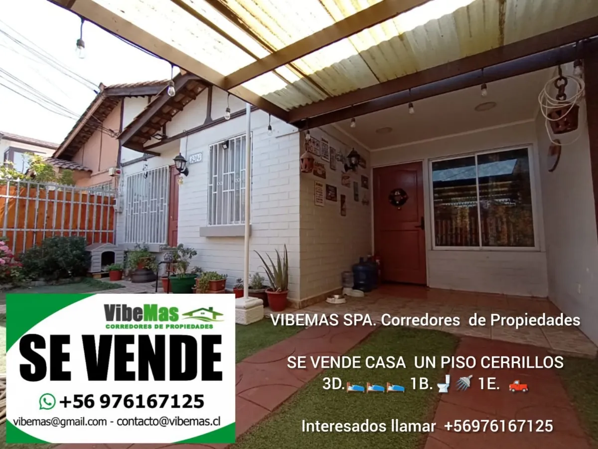 Imagen 4 de 25 de Se Vende Casa Un Piso 3d. 1b. 1e. Cerrillos, Santiago