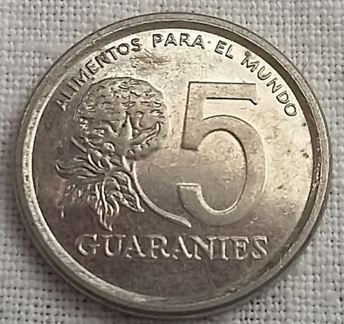 Moneda Paraguay 5 Guaranies 1980