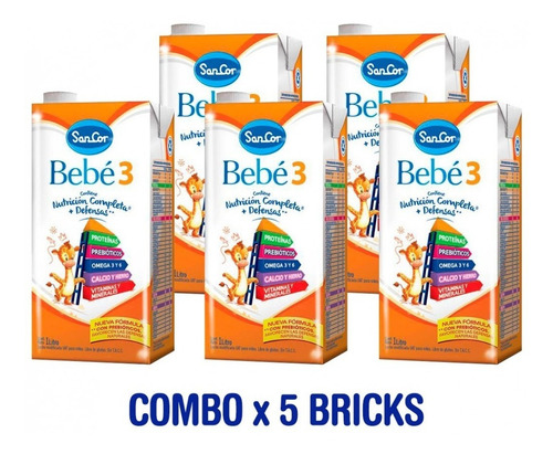 Sancor Bebe 3 Kit 5 Leches Liquidas X1l De 1 A 3 Anos Mercadolibre Sancor Bebe 3 Kit 5 Leches Liquidas X1l De 1 A 3 Anos Mercadolibre