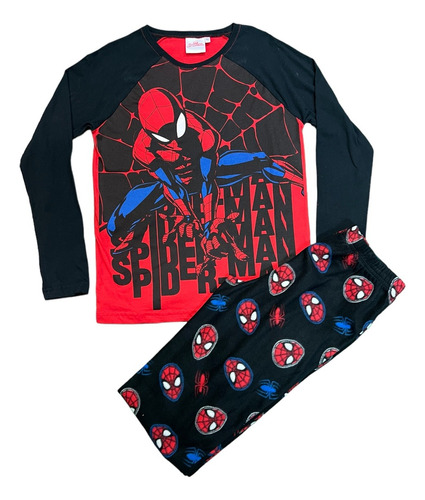 Pijama Juvenil Polar Modelo Spider Man 