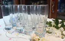 Comprar Antiguos Vasos Trago Largo De Vidrio 11 Unid Impecables N189