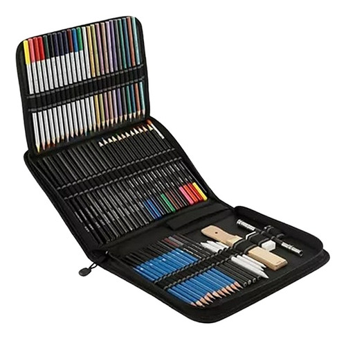 Kit Dibujo Estuche Profesional 72 Piezas