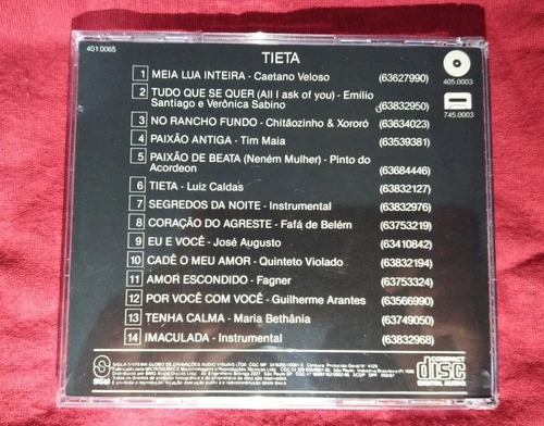 Cd Tieta (1989) Original (frete Grátis)