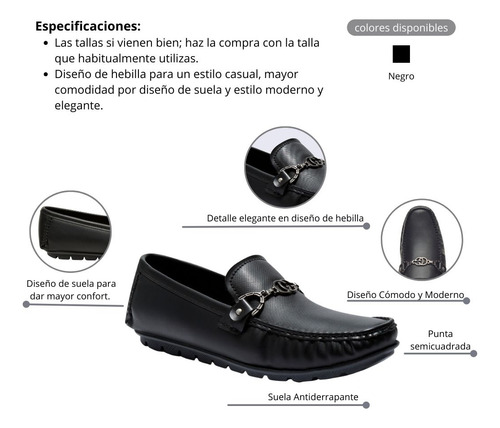 Zapatos Para Hombre Casual Dolce Negro
