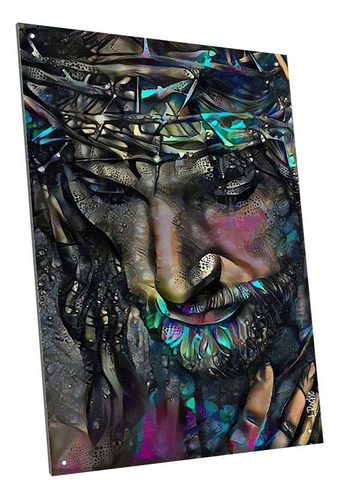 Chapa Cartel Decorativo Jesus Dios Cristo Modelo A18