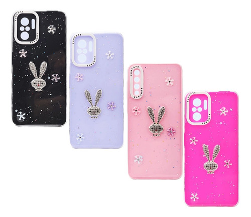 Funda Celular Conejo Brillante Para Motorola, iPhone, Huawei