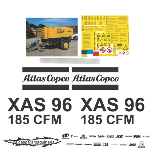 Juego De Calcas Para Atlas Copco Xas 96