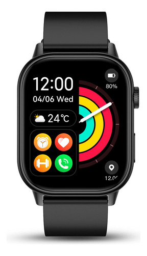 Smartwatch Con Gps Integrado Reloj Inteligente Qx17 Con Asistente De Voz Inteligente Pantalla Táctil Bluetooth Llamadas Control Del Ritmo Cardíaco Y Del Oxígeno En Sangre Isdewatch Negro
