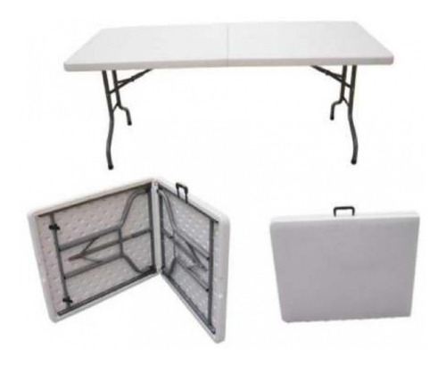 Mesa Dobrável Retangular Eventos 8 Pessoas Vogel360 Cor Branco