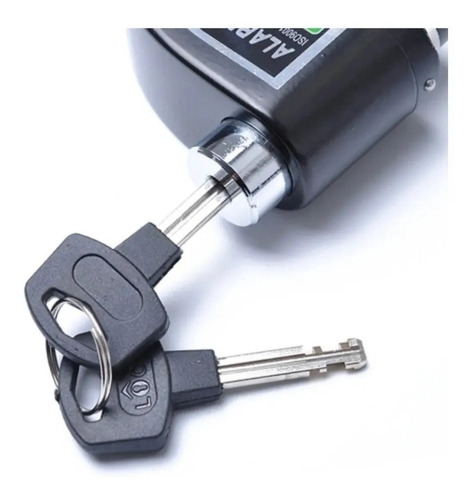 Imagen 2 de 6 de Candado Freno De Disco Con Alarma Para Moto