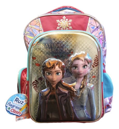 Mochila Backpack Primaria Frozen Ana Elsa 3d Ruz