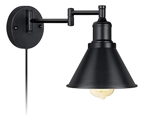 Lámpara Pared Industrial Negra (1 Luz)