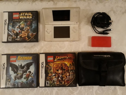 Nintendo Ds Lite + Estuche + Juegos + Cargador