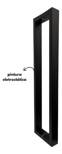 Barra Retangular Aço Inox 304 82cm 40x20 Preto 820x800mm