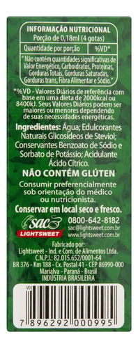 Adoçante Líquido Lowçucar SóStevia Caixa 25ml