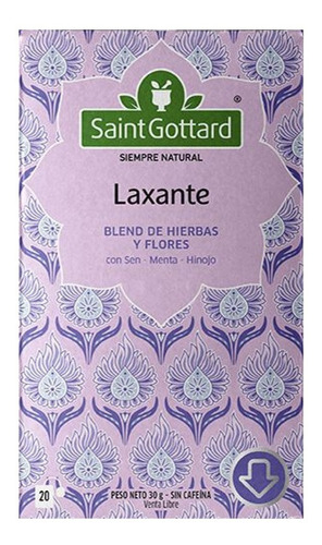 Tisana Laxante En Saquitos X 20 Unidades. Saint Gottard