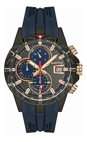 Reloj Quantum Hng893.069 Para Caballero Color Azul