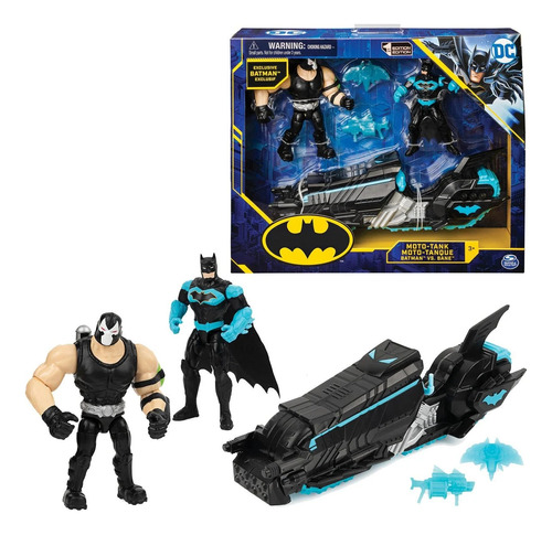 Moto Tanque Batman + Figuras Bat-tech Y Bane + Accesorios