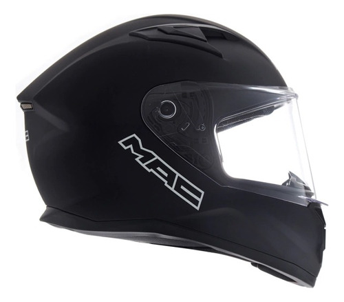 Casco Mac Speed Solid Matt Black . Rp Motos