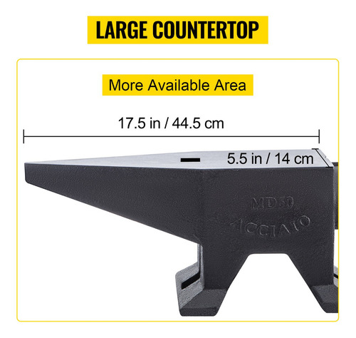 Vevor Yunque Robusto De Acero Forjado 60kg Con Agujeros