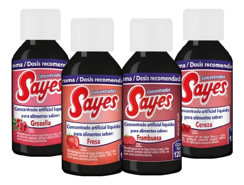 Saborizante Sayes Mix Frutos Rojos 6 Piezas De 120 Ml