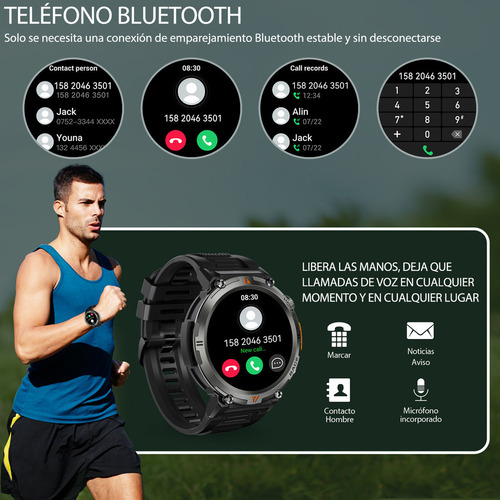 Ke3 Reloj Inteligente 3atm Impermeable Con Linterna