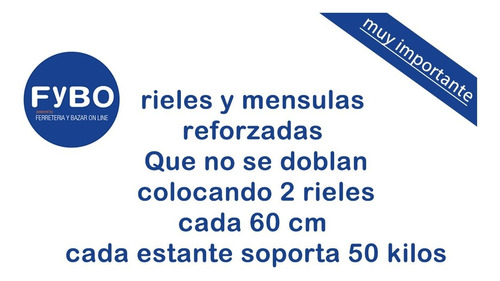 Imagen 4 de 6 de 10 Ménsula Reforz 37 Cm Blanca Para Estanteria D/ Enganche