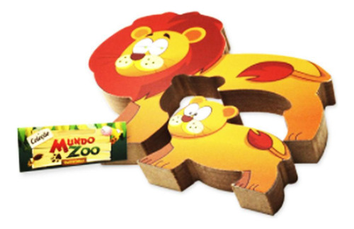 Quebra-cabeça Zoo Leão Brinquedo Educativo E Pedagógico Mdf