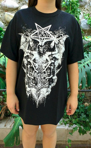 Polera Satan Metalero 666 En Serigrafia