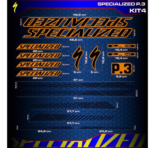 Calcomania Specialized Bici P.3-4 Downhill Sticker Pegatina