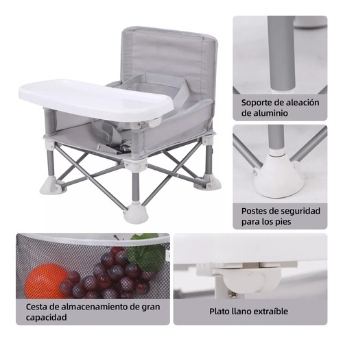 Silla Periquera Bebé Alta Para Comer Con Bandeja