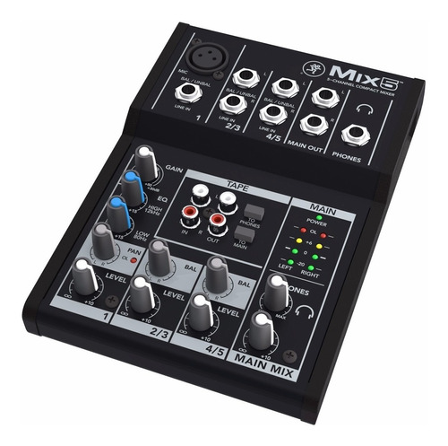 Consola Mackie Mix5 5ch, 1mic+2 Line St