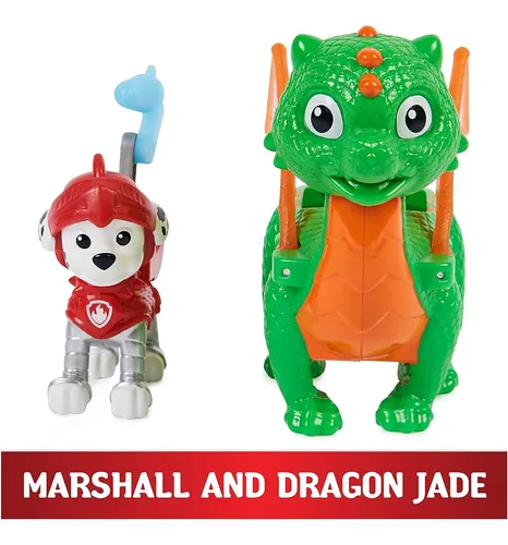 Paw Patrol, Rescue Knights Marshall Y Dragon Jade Action Fig