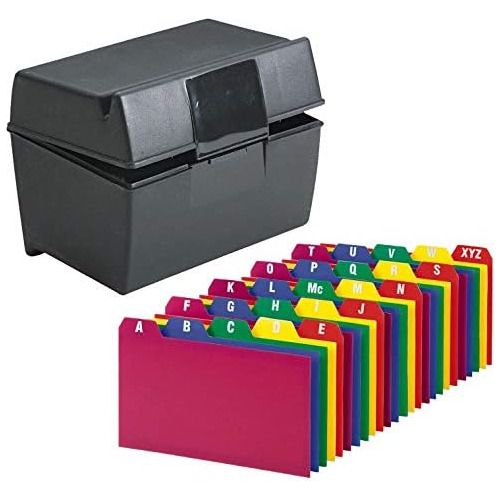 Index Card Holder, Index Cards Storage Box Holds Up To ...