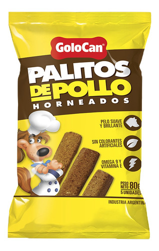 5 Uni Golocan Palitos Pollo 5 Unidades Paquete De 80 Grs.