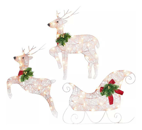 3 Adornos Navideños Para Decoración Exterior Con Forma De Re