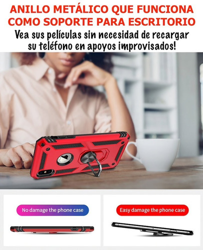Funda Para iPhone 12 Pro Max Anillo Metal Uso Rudo +mica 10d