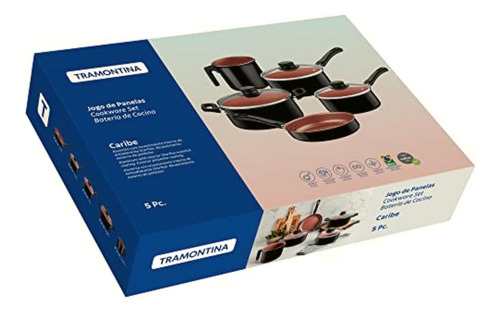 Tramontina Juego De Sartenes Caribe, De Aluminio Y Con