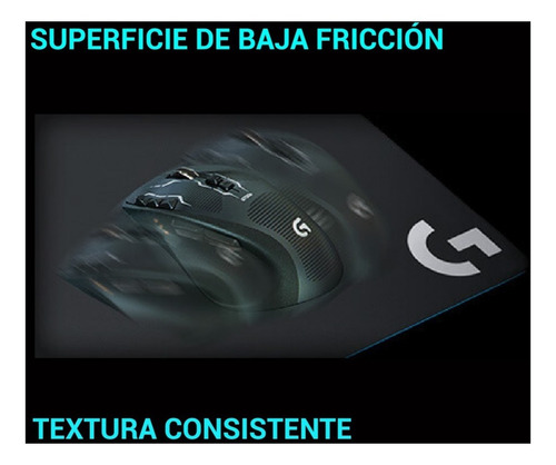 Imagen 7 de 8 de Mouse Pad gamer Logitech G440 Serie G de caucho y tela 280mm x 340mm x 3mm negro