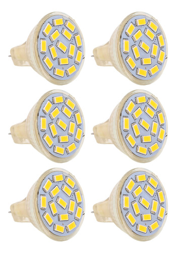 6 Bombillas Led Gu4, 270 Lm, 15 Led, De Bajo Consumo, Mr11