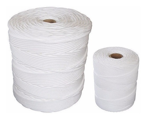 Corda Multiuso 2,5mm Poliprop. Branca Varal Rolo 100 Metros Cor Branco