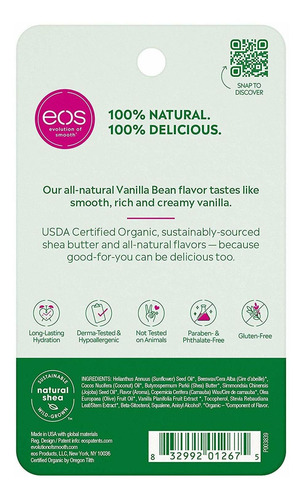 Eos Naturales Y Orgánicos Lápiz Labial Bálsamo - Vainilla |