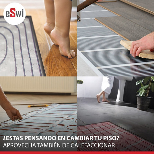 Imagen 9 de 10 de Piso Radiante Eléctrico Malla 10m2 Termostato Wifi Suelo