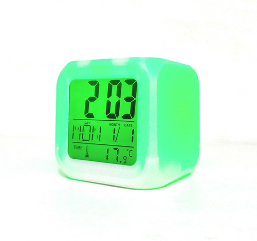 Reloj Digital De Mesa Con Luces Alarma Calendario Clima 