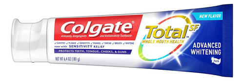 Pasta De Dientes Colgate Total Sf Advanced Whitening 180 Ml